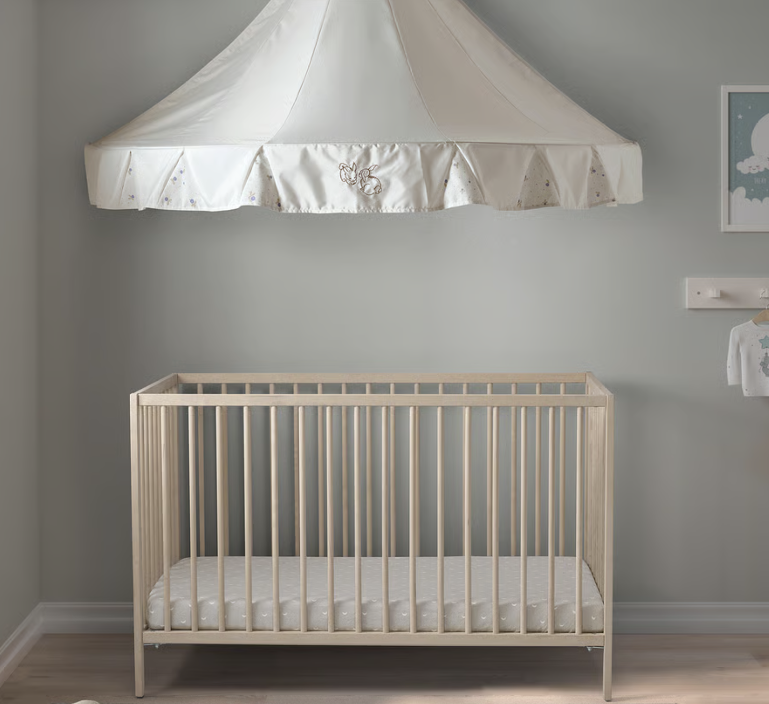 SNIGLAR cot, beech, 70x132 cm